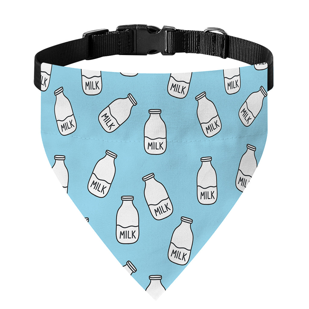 Milk Bottle Cartoon Pattern Print Over The Collar Dog Bandana