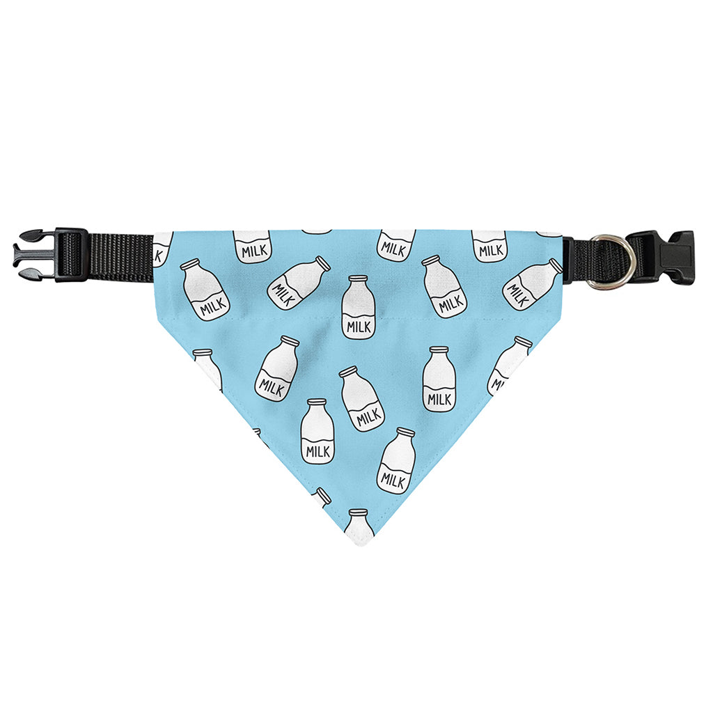 Milk Bottle Cartoon Pattern Print Over The Collar Dog Bandana