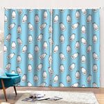 Milk Bottle Cartoon Pattern Print Pencil Pleat Curtains