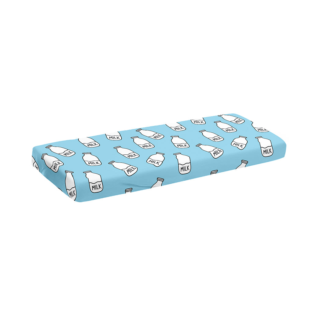 Milk Bottle Cartoon Pattern Print Piano Keyboard Cover