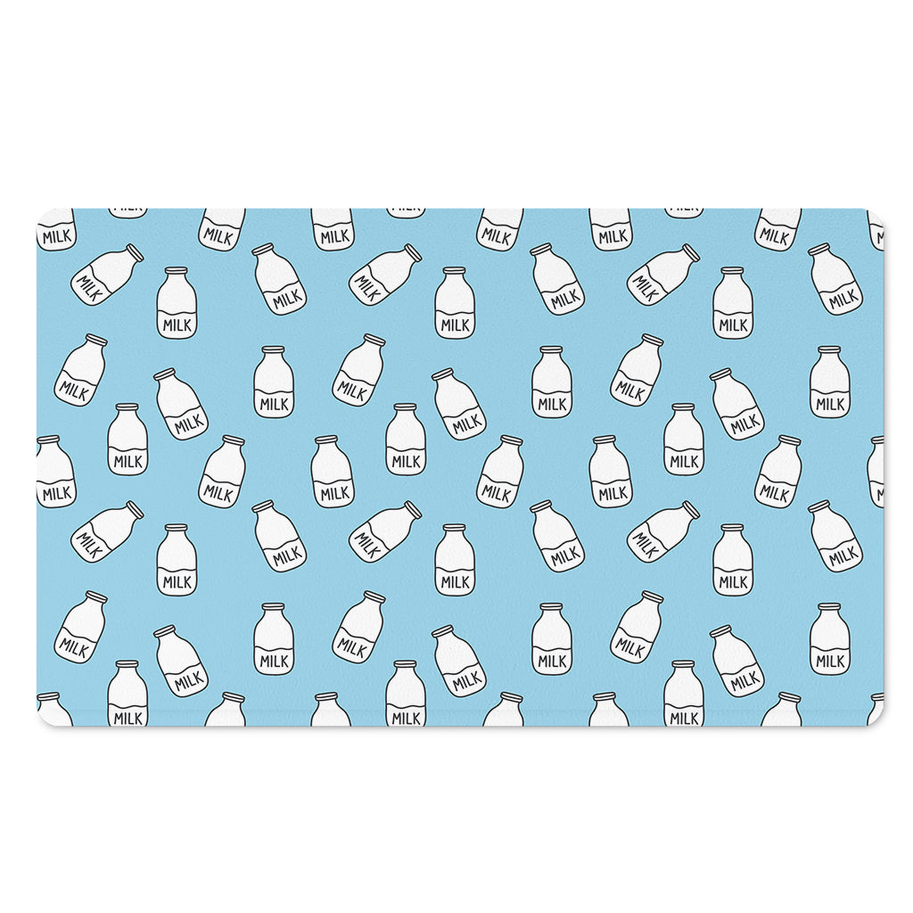Milk Bottle Cartoon Pattern Print Polyester Doormat