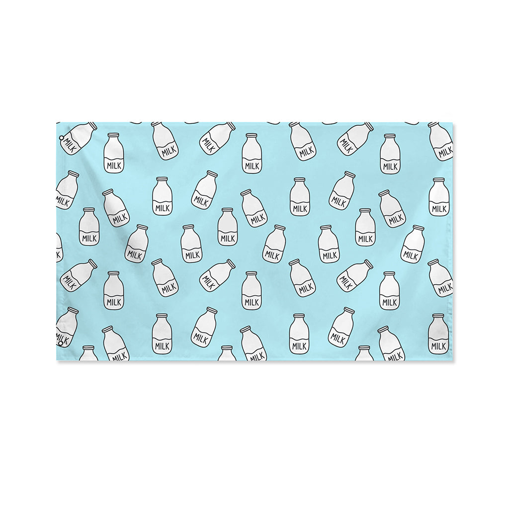 Milk Bottle Cartoon Pattern Print Polyester Flag