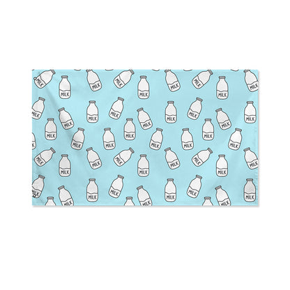 Milk Bottle Cartoon Pattern Print Polyester Flag