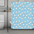 Milk Bottle Cartoon Pattern Print Polyester Shower Curtain