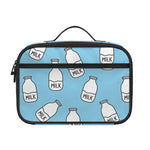 Milk Bottle Cartoon Pattern Print Portable Lunch Bag