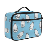 Milk Bottle Cartoon Pattern Print Portable Lunch Bag