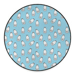 Milk Bottle Cartoon Pattern Print Round Floor Mat