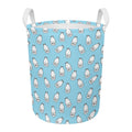Milk Bottle Cartoon Pattern Print Round Laundry Basket