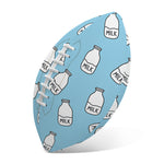 Milk Bottle Cartoon Pattern Print Rugby Ball