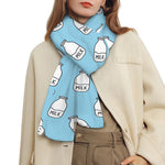 Milk Bottle Cartoon Pattern Print Scarf