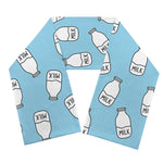 Milk Bottle Cartoon Pattern Print Scarf