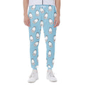 Milk Bottle Cartoon Pattern Print Joggers