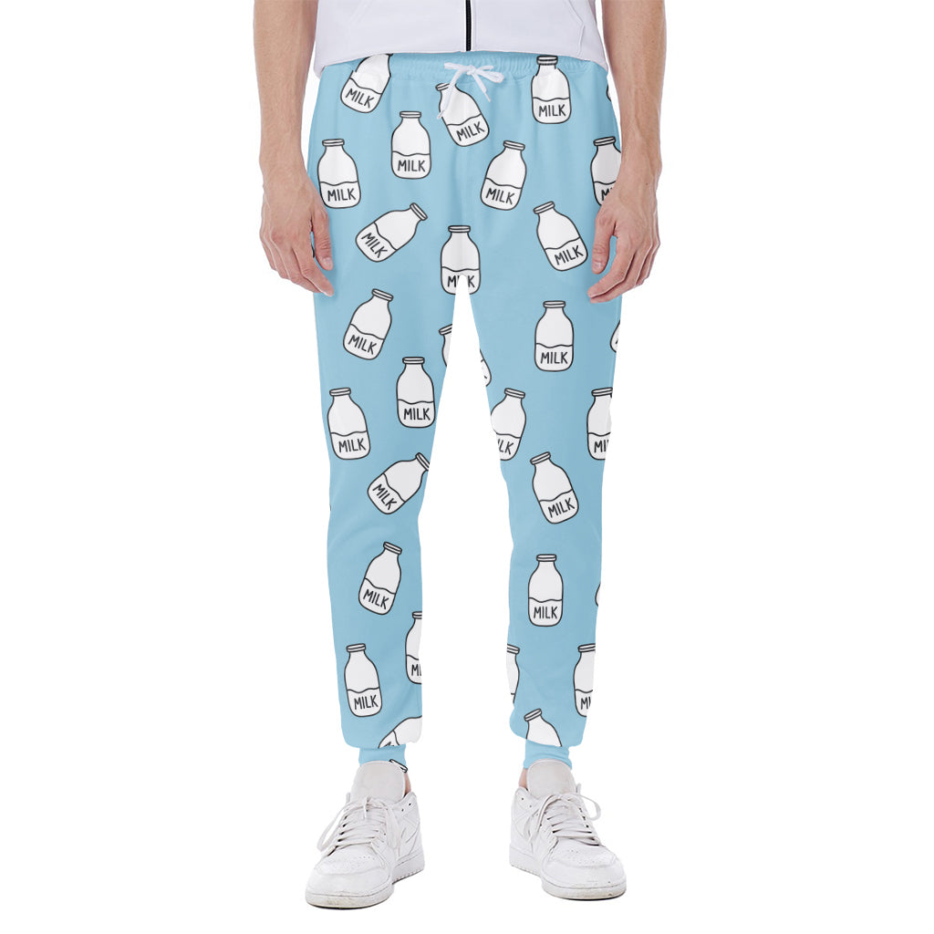 Milk Bottle Cartoon Pattern Print Scuba Joggers