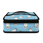 Milk Bottle Cartoon Pattern Print Small Lunch Bag