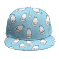 Milk Bottle Cartoon Pattern Print Snapback Cap