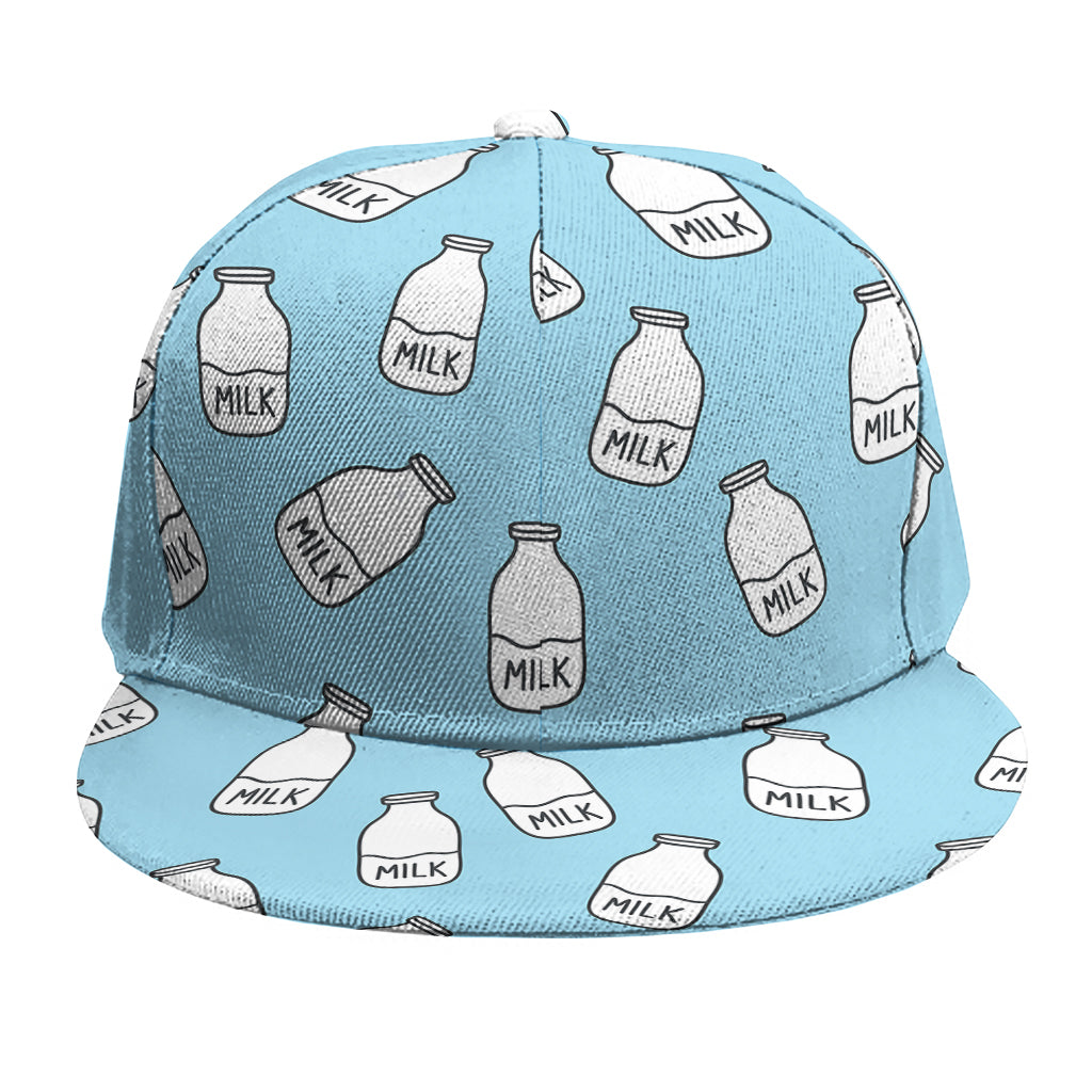 Milk Bottle Cartoon Pattern Print Snapback Cap