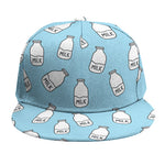 Milk Bottle Cartoon Pattern Print Snapback Cap