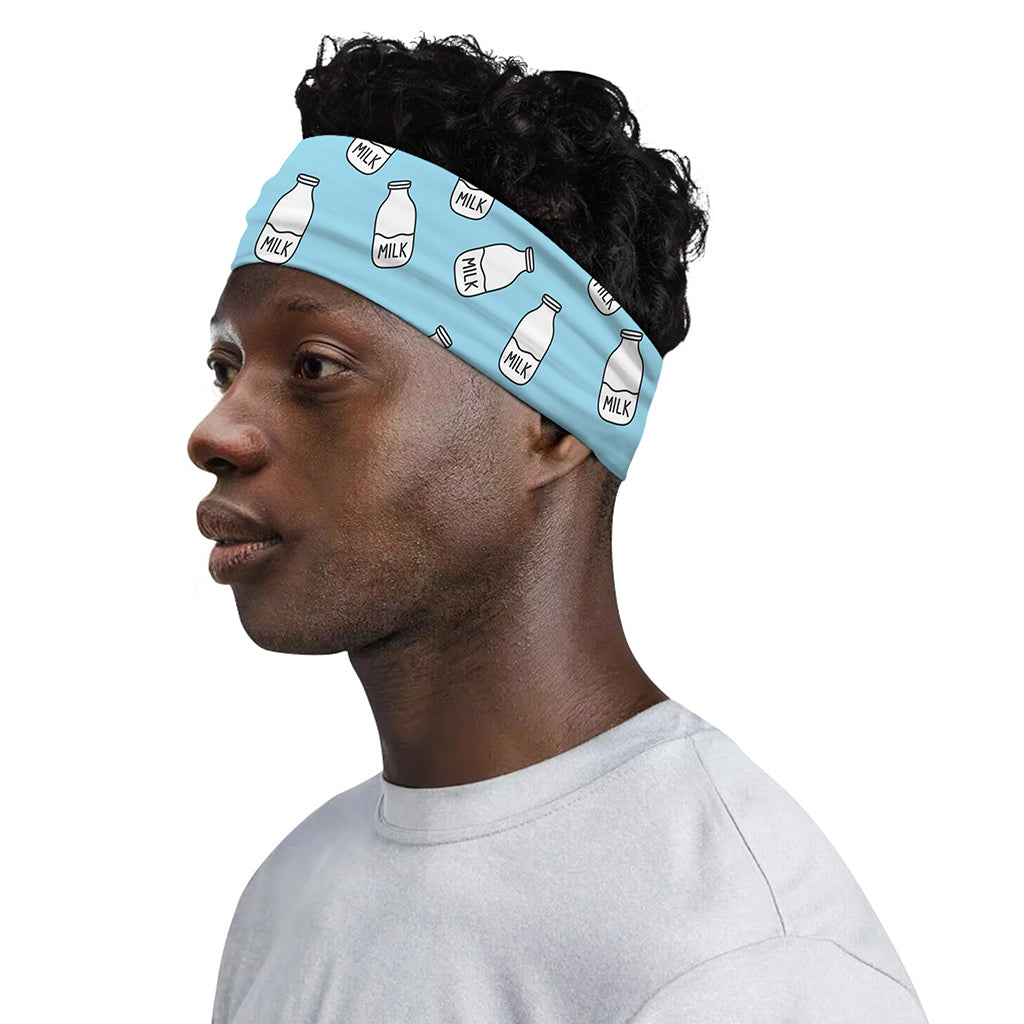 Milk Bottle Cartoon Pattern Print Sports Headband