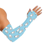 Milk Bottle Cartoon Pattern Print Sun Protection Arm Sleeves