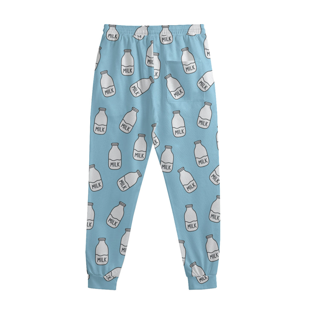Milk Bottle Cartoon Pattern Print Sweatpants