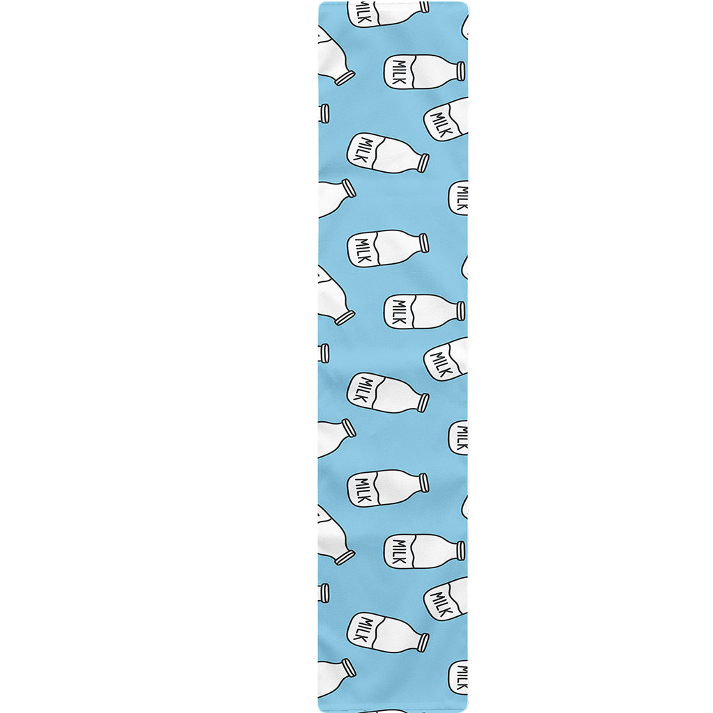 Milk Bottle Cartoon Pattern Print Table Runner