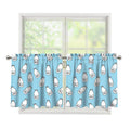 Milk Bottle Cartoon Pattern Print Tier Curtains