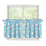 Milk Bottle Cartoon Pattern Print Tier Curtains