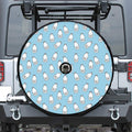 Milk Bottle Cartoon Pattern Print Tire Cover With Camera Hole
