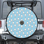 Milk Bottle Cartoon Pattern Print Tire Cover With Camera Hole