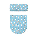 Milk Bottle Cartoon Pattern Print Toilet Lid And Tank Cover Set