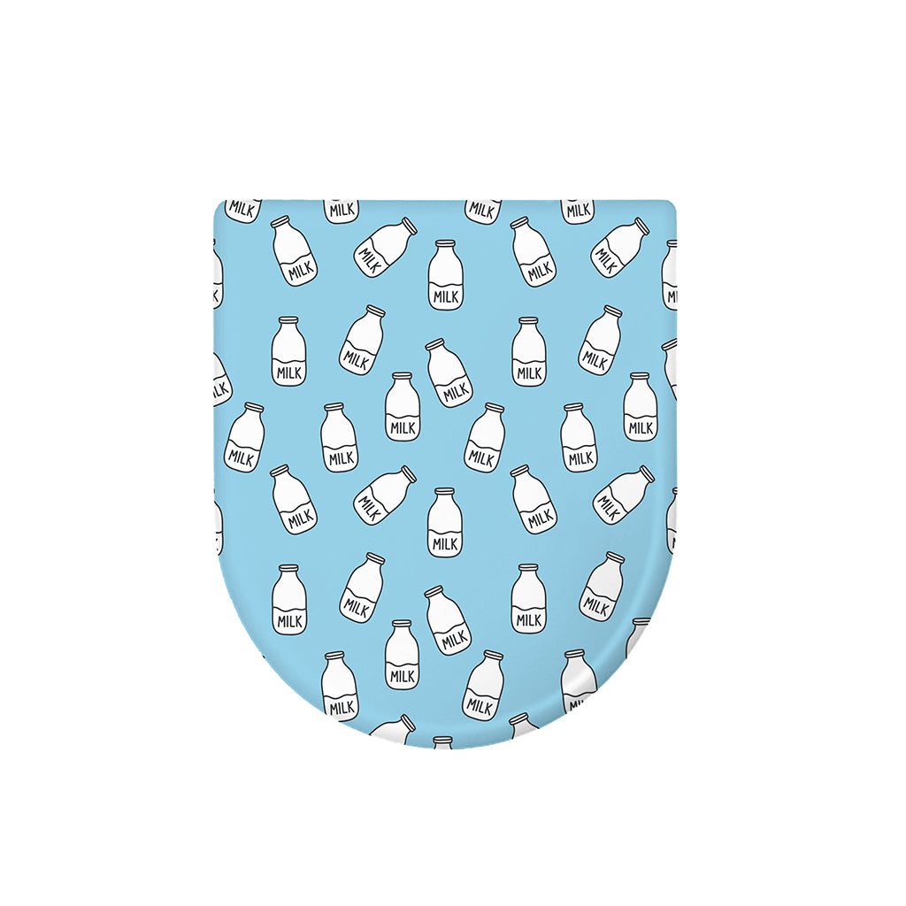 Milk Bottle Cartoon Pattern Print Toilet Lid Cover