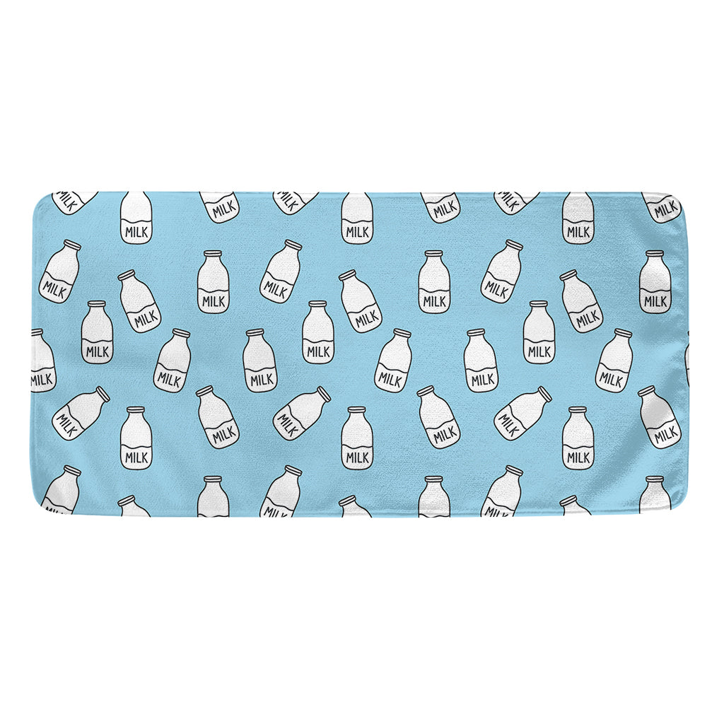 Milk Bottle Cartoon Pattern Print Towel