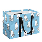 Milk Bottle Cartoon Pattern Print Utility Tote Bag