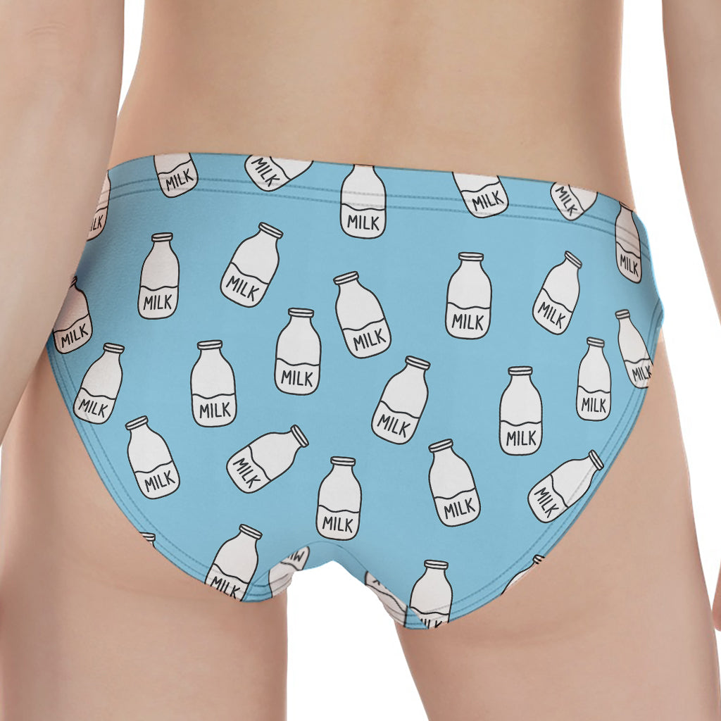 Milk Bottle Cartoon Pattern Print Women's Panties
