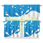 Milk Print 3 Piece Kitchen Curtains