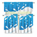 Milk Print 3 Piece Kitchen Curtains