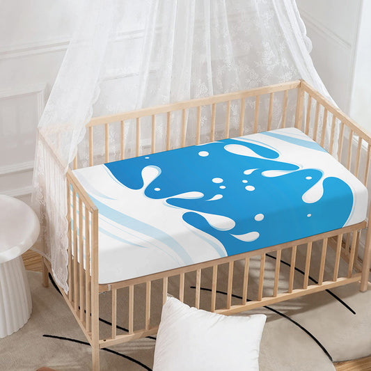 Milk Print Baby Crib Sheet