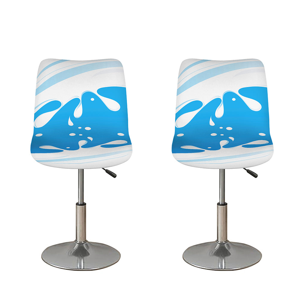 Milk Print Bar Stool Covers