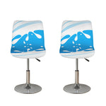 Milk Print Bar Stool Covers