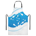 Milk Print Bib Apron With Pocket