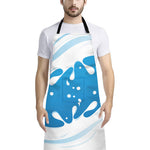Milk Print Bib Apron With Pocket