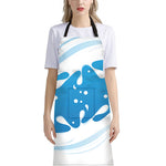 Milk Print Bib Apron With Pocket
