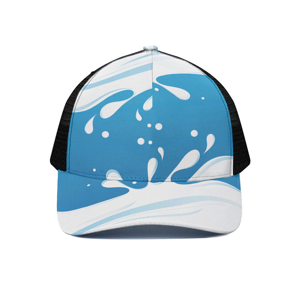 Milk Print Black Mesh Trucker Cap