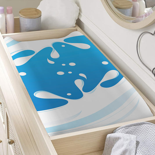 Milk Print Changing Pad Cover