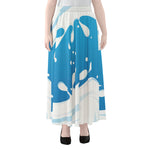 Milk Print Chiffon Maxi Skirt