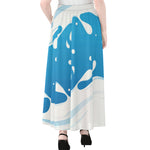 Milk Print Chiffon Maxi Skirt