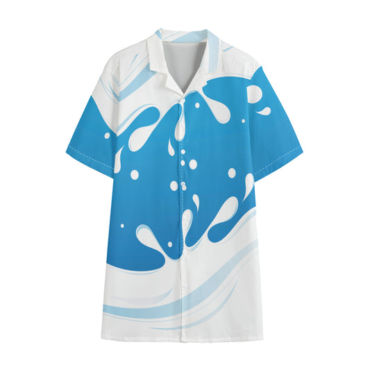 Milk Print Cotton Hawaiian Shirt