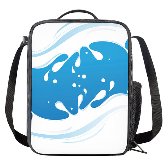 Milk Print Crossbody Lunch Bag