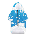 Milk Print Dog Zip Up Hoodie