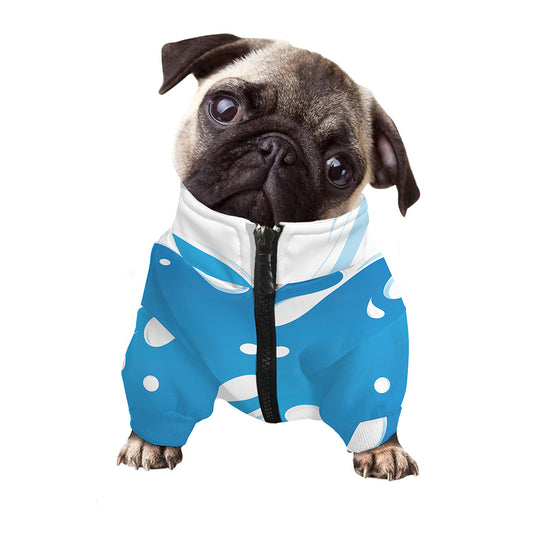 Milk Print Dog Zip Up Jacket